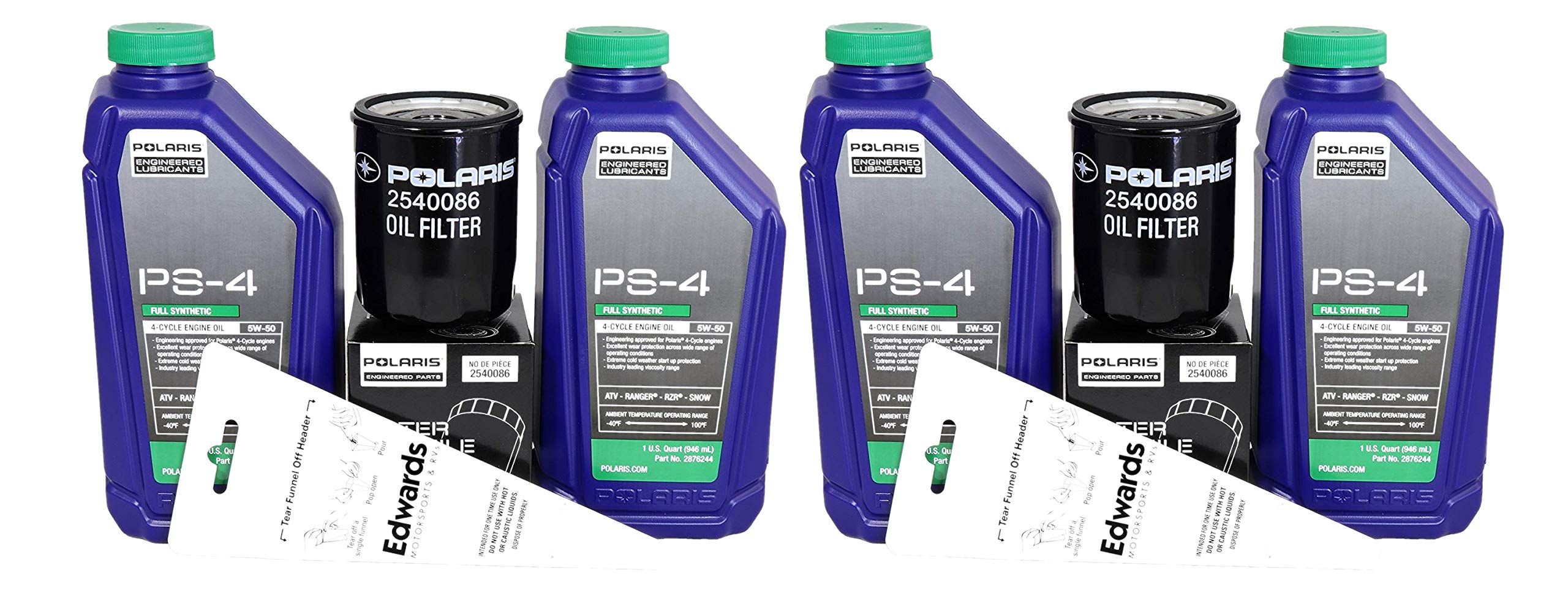 Polaris Oil Change Kit (2 Pack) - Complete Engine Maintenance Set for ATV, UTV & Snowmobiles - Ideal for Off-Road Vehicles & Winter Sports Equipment