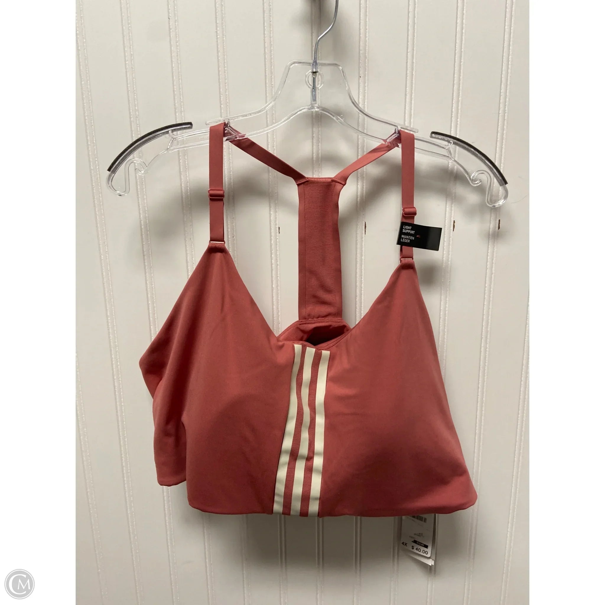 Adidas Pink Athletic Sports Bra for Women Size 4X - High Support Workout, Running, Yoga & Gym Activewear