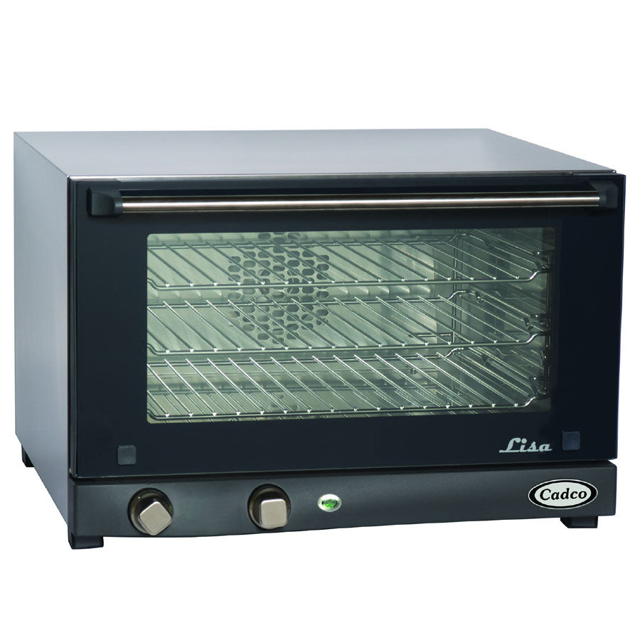 Cadco OV-013 1/2 Size Countertop Convection Oven - Compact Commercial Oven for Baking, Roasting & Reheating - Perfect for Small Kitchens, Food Trucks & Home Use