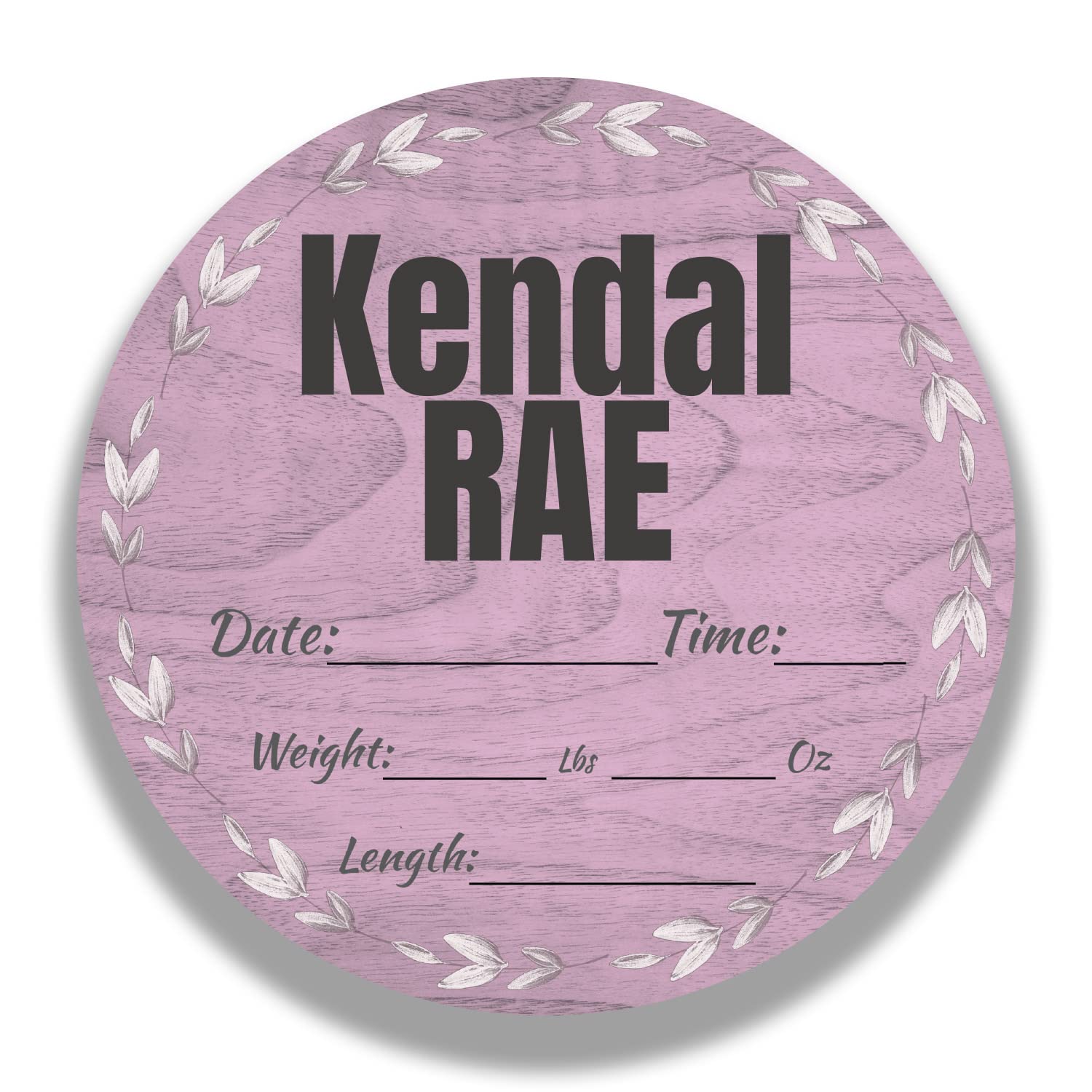Personalized Baby Newborn Announcement Sign - Custom Name & Gender Reveal for Nursery, Wall Decor, Photography Props - Perfect for Girl, Boy or Neutral Themes (Farmhouse Purple) | Ideal for Birth Announcements, Baby Showers & Hospital Photo Shoots