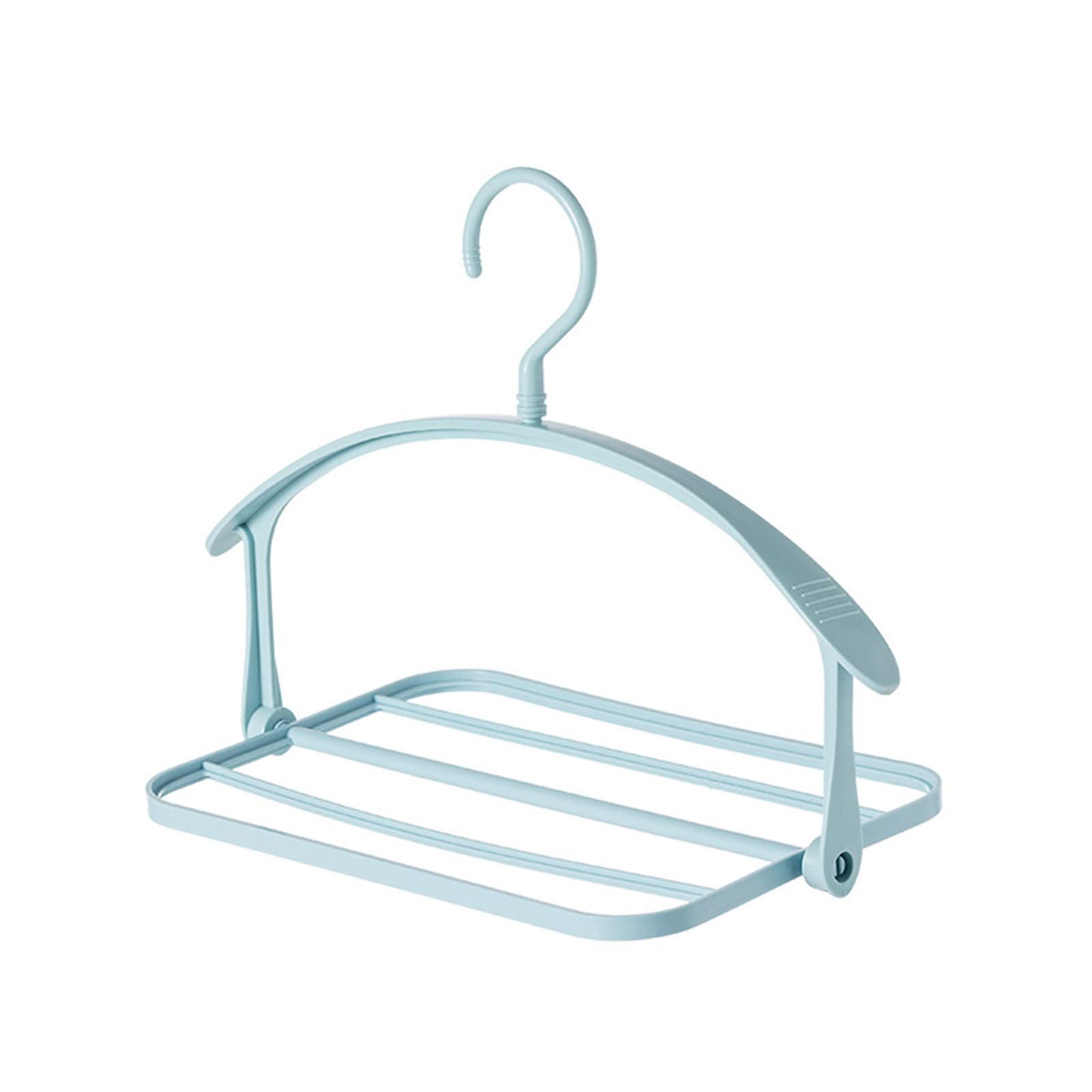 Foldable 4-Tier Grey990 Clothes Hanger Organizer - Space Saving PP Plastic Wardrobe Storage for Shirts, Pants & Accessories | Perfect for Closet, Dorm & Travel Organization
