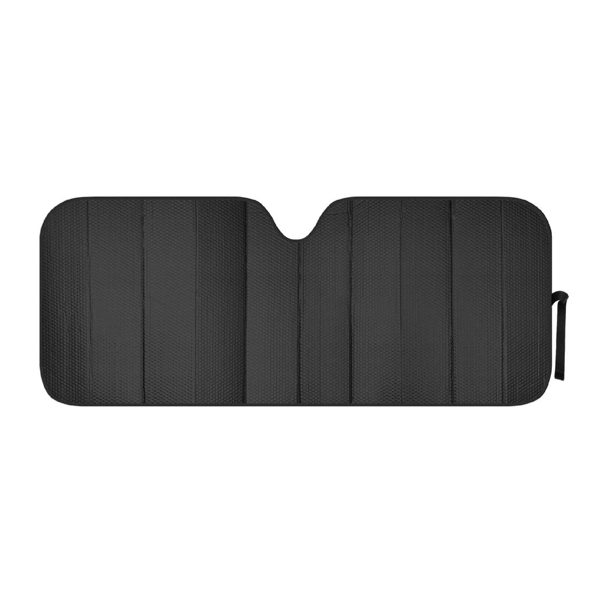 Motor Trend Accordion Black Car Windshield Sun Shade - UV Protection Sun Visor for Cars, SUVs & Trucks (58