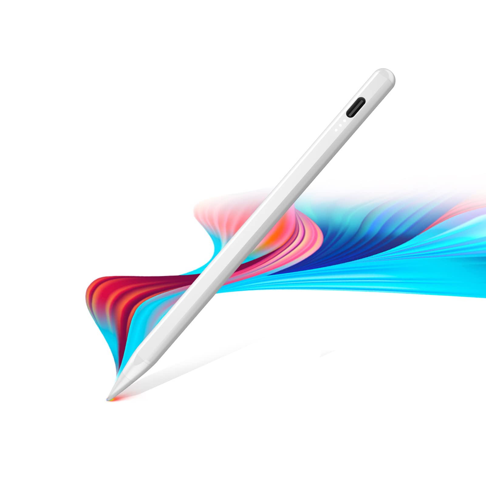 Premium Stylus Pen for iPad Pro 11/12.9, iPad Air & Mini (2018-2024) - Fast Charging, Palm Rejection, Tilt Sensitivity - White Digital Pencil for Drawing, Note Taking & Professional Design Work