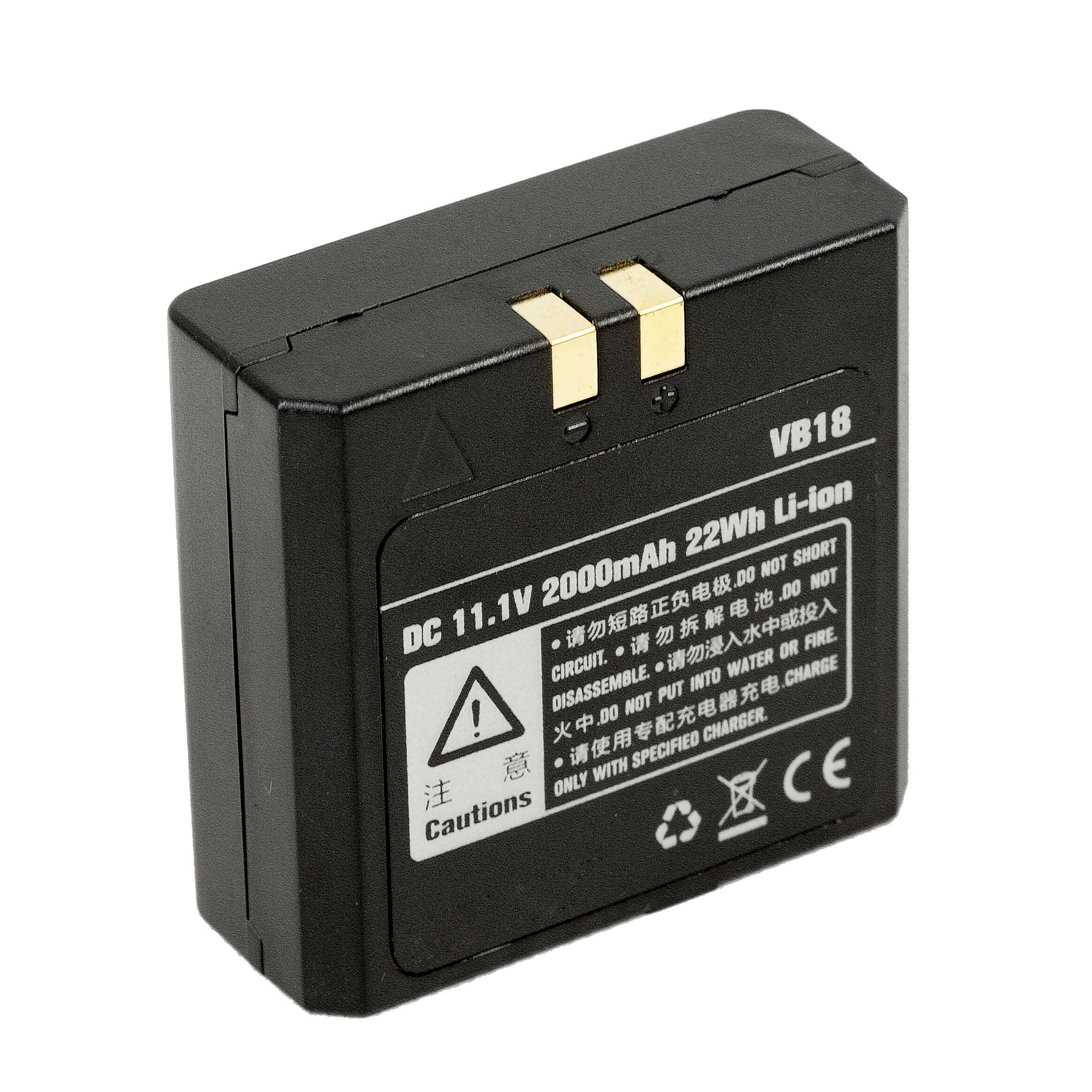 Rechargeable Li-Ion Battery Replacement for Godox Li ION580II / V850II / V860II (VB18) - Perfect for Photography Lighting & Studio Equipment