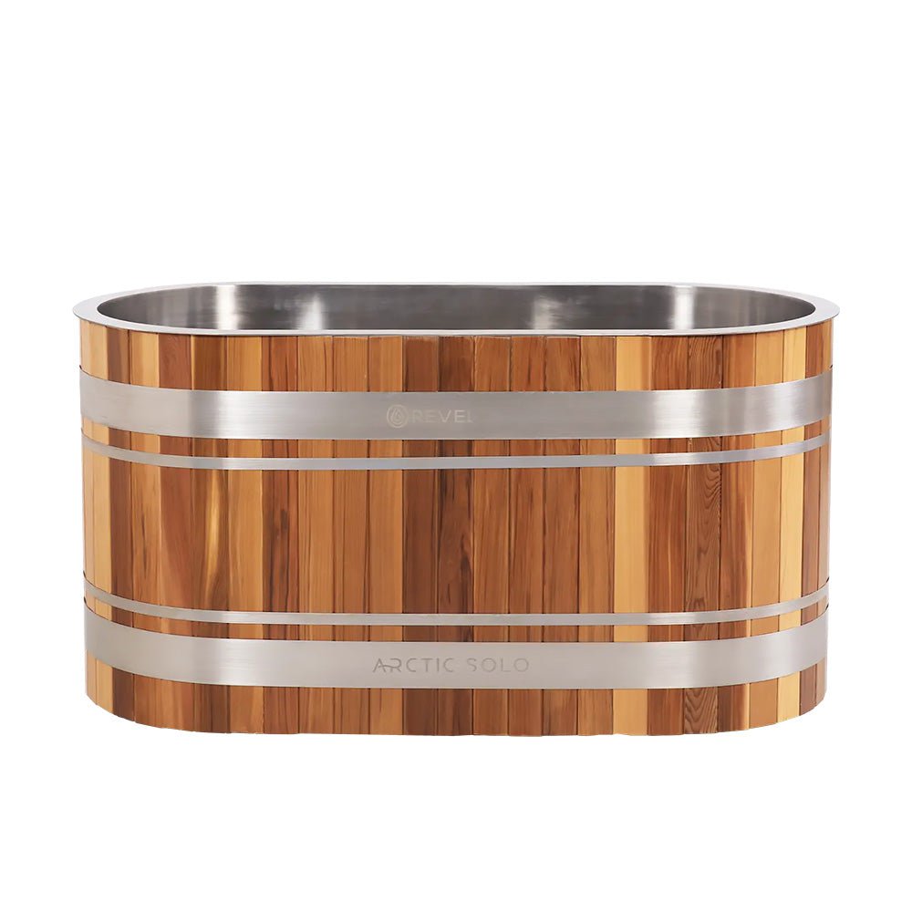 Revel Recovery Arctic Cedar Ice Bath Tub - Cold Plunge Therapy for Athletes, Post-Workout Recovery & Muscle Relaxation