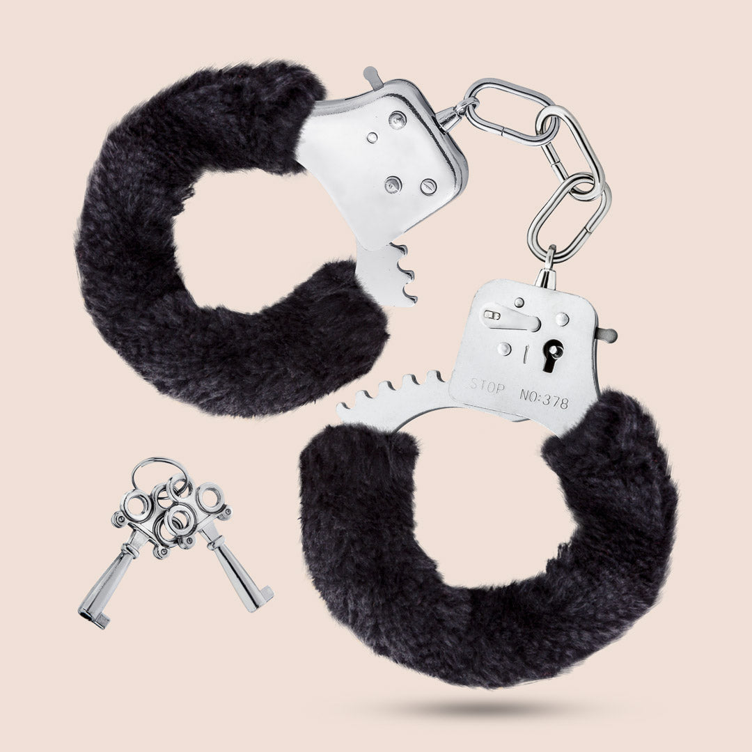 Fluffy Handcuffs for Couples - Soft & Comfortable Fuzzy Cuffs for Role Play, BDSM, and Romantic Fun - Temptasia Cuffs