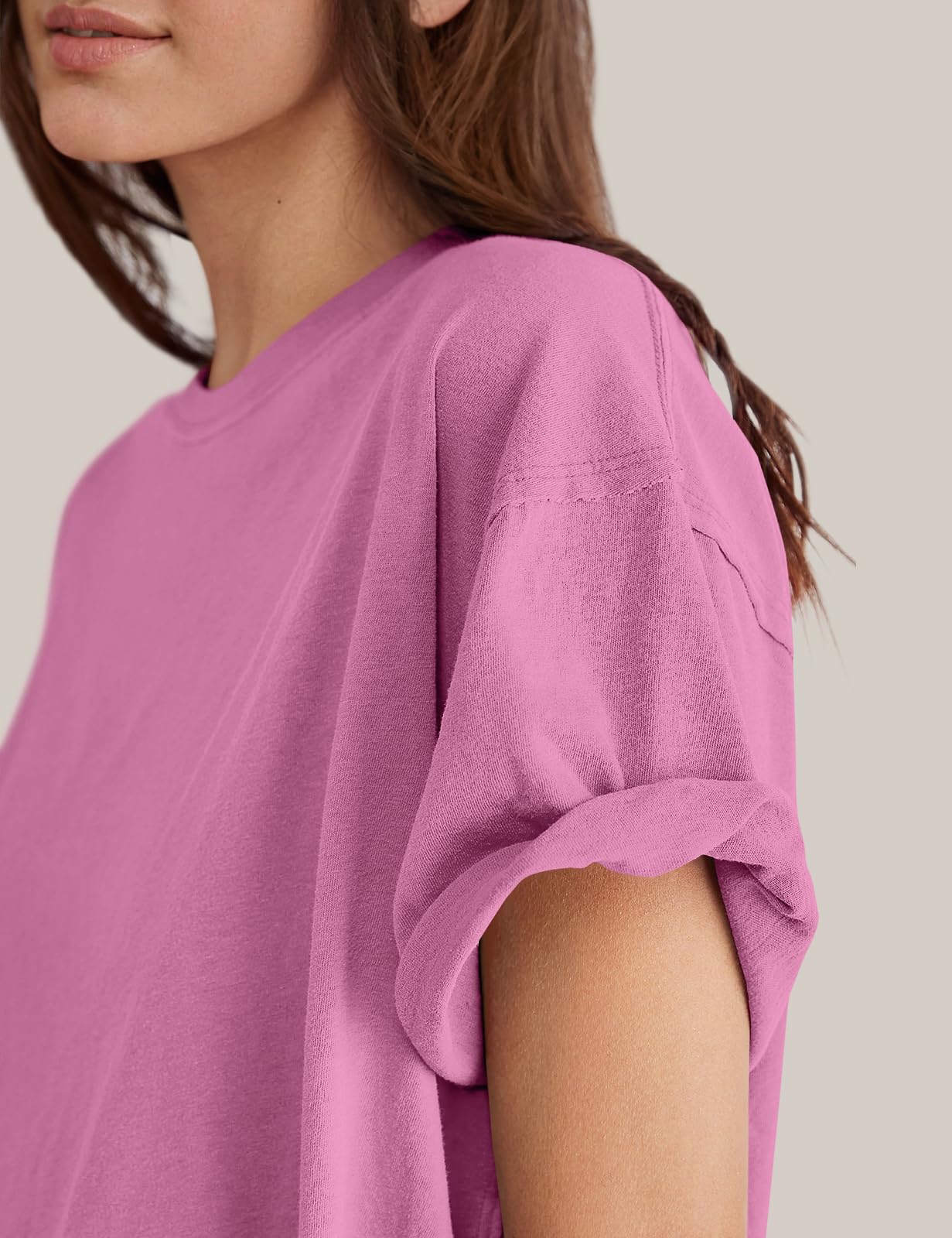 TARSE Women's Oversized T-Shirts 2024 - Loose Fit Summer Tunic Tops, Soft Cotton Short Sleeve Boxy Tee for Casual Wear, Beach & Lounge