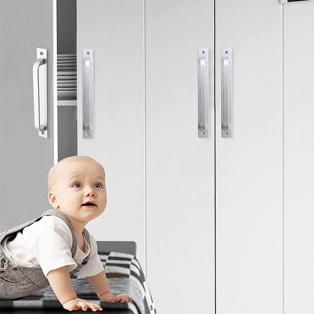 Stainless Steel Sliding Door Handle for Kitchen Cabinets, Wardrobes & Closets - Durable Push Pull Hardware for Smooth Operation - Perfect for Modern Home & Office Furniture Installation