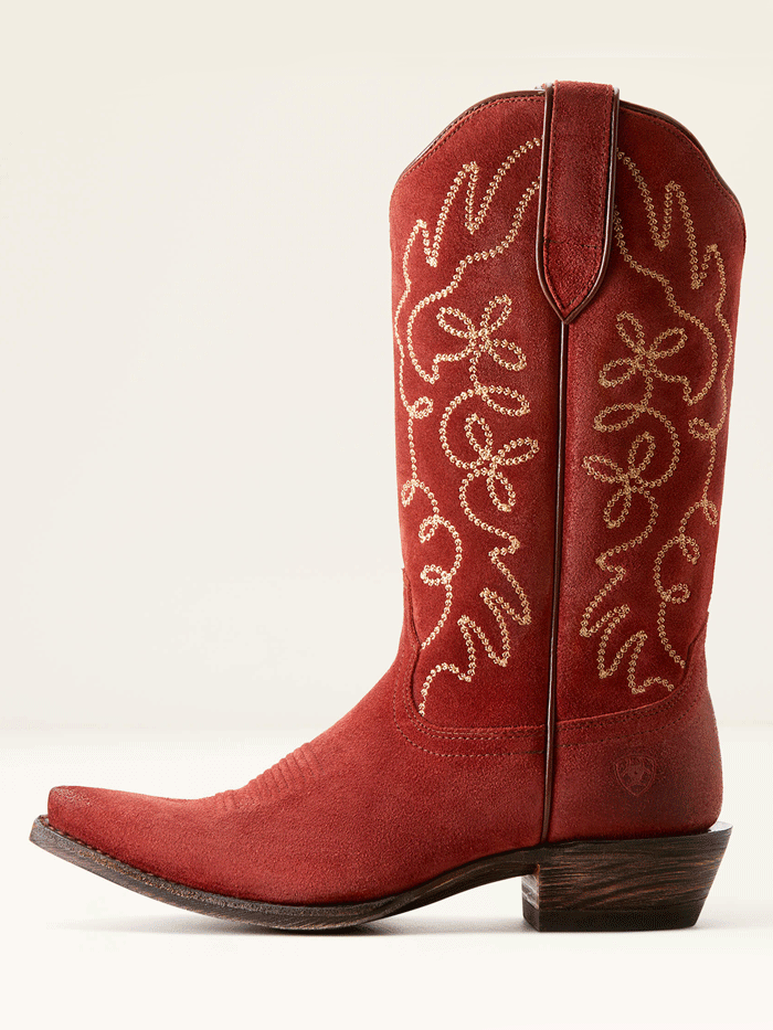 Ariat Women's Jukebox Western Boots - Cayenne Suede Red (Style 10053791) | Comfortable Cowgirl Boots for Country Dancing, Rodeo & Everyday Wear