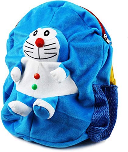 Naturex Kids Plush Animal Doraemon Cartoon Backpack - Blue Mini Travel Bag for Toddlers, School Backpack for Boys & Girls - Perfect for Daycare, Preschool & Travel Accessories