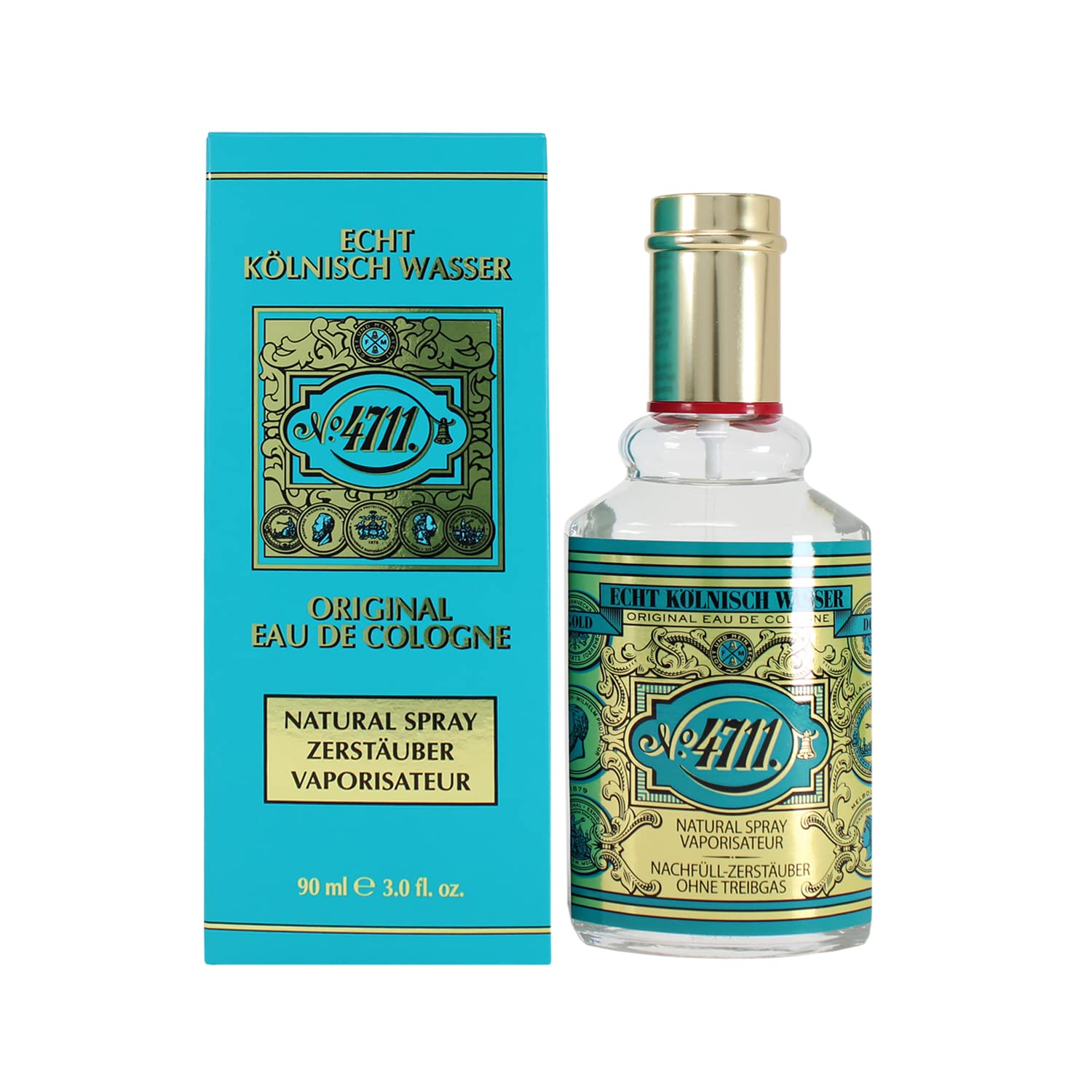 4711 by Muelhens Eau de Cologne Spray for Men & Women - 3 oz Fresh Citrus Floral Fragrance - Perfect for Daily Wear, Office & Special Occasions