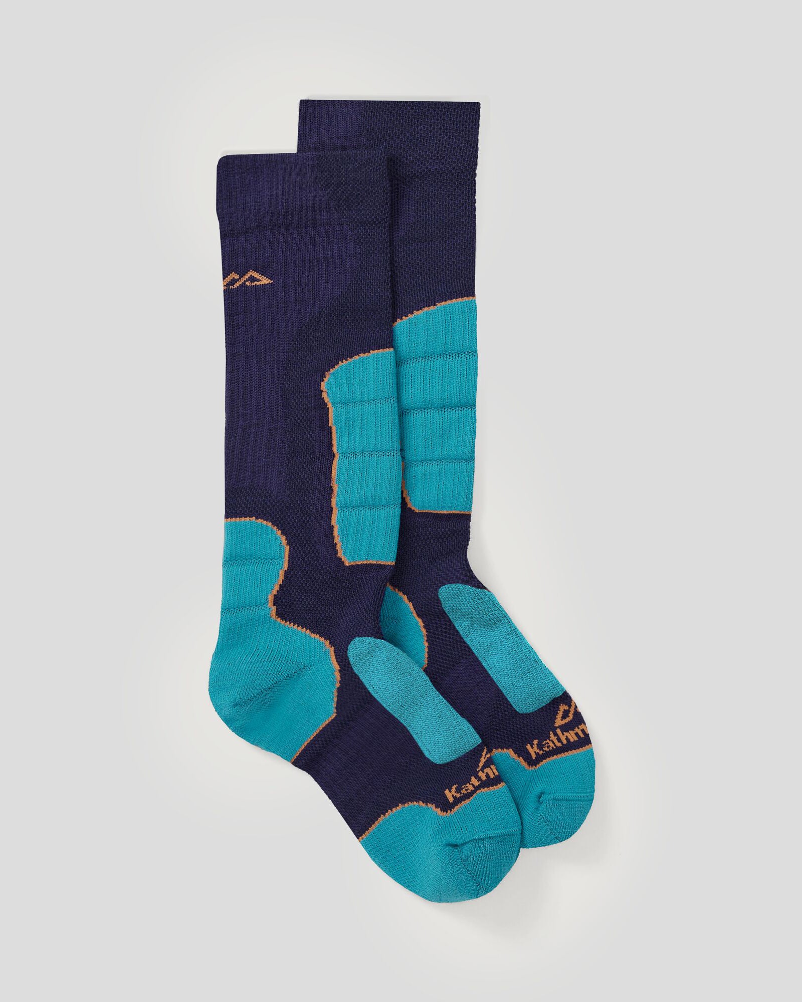 Kids' Snow Sport Socks - Thermal Winter Hiking Socks for Boys & Girls, Moisture-Wicking & Cushioned (Dark Horizon/Eddy/Squash) - Perfect for Skiing, Snowboarding & Outdoor Winter Activities