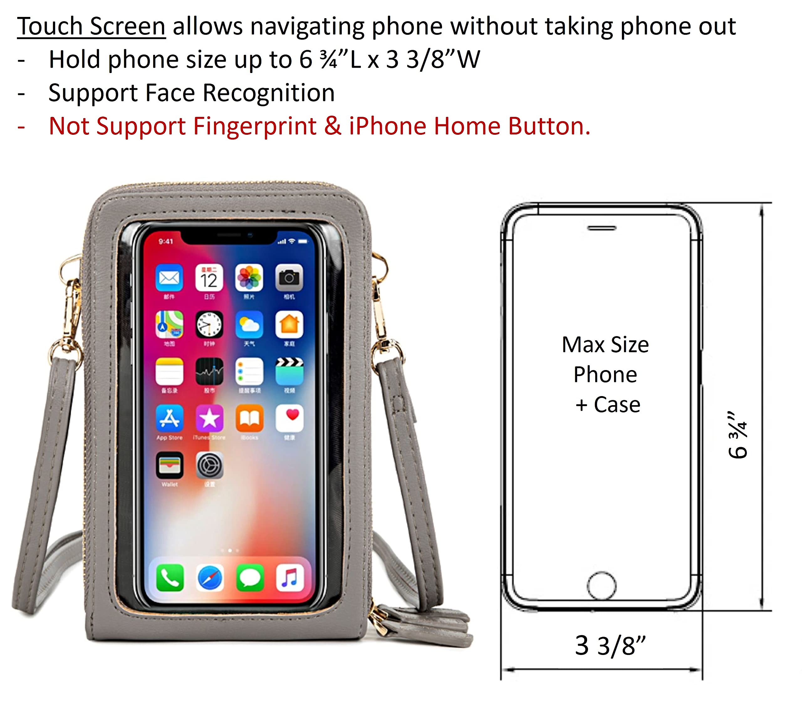 Women's Small Crossbody Phone Bag with Card Holder - Stylish Shoulder Purse for Everyday Use, Travel & Shopping
