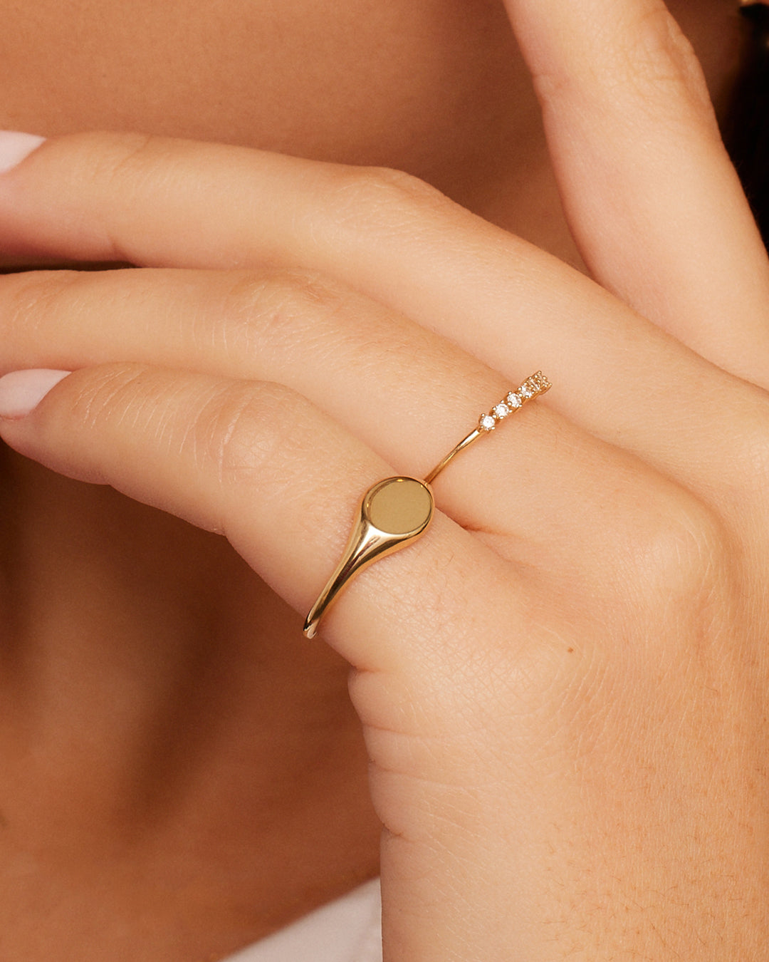 14k Gold Custom Signet Ring for Men & Women - Personalized Engraved Initials, Monogram & Family Crest - Perfect for Weddings, Anniversaries & Gifts