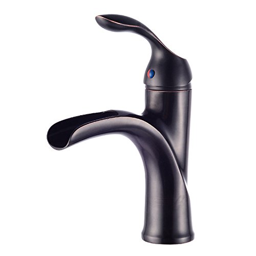 Antique Copper Wall Mounted Basin Faucet - Single Hole Quick Connect Bathroom Sink Faucet for Vintage Style Hotel & Home Decor