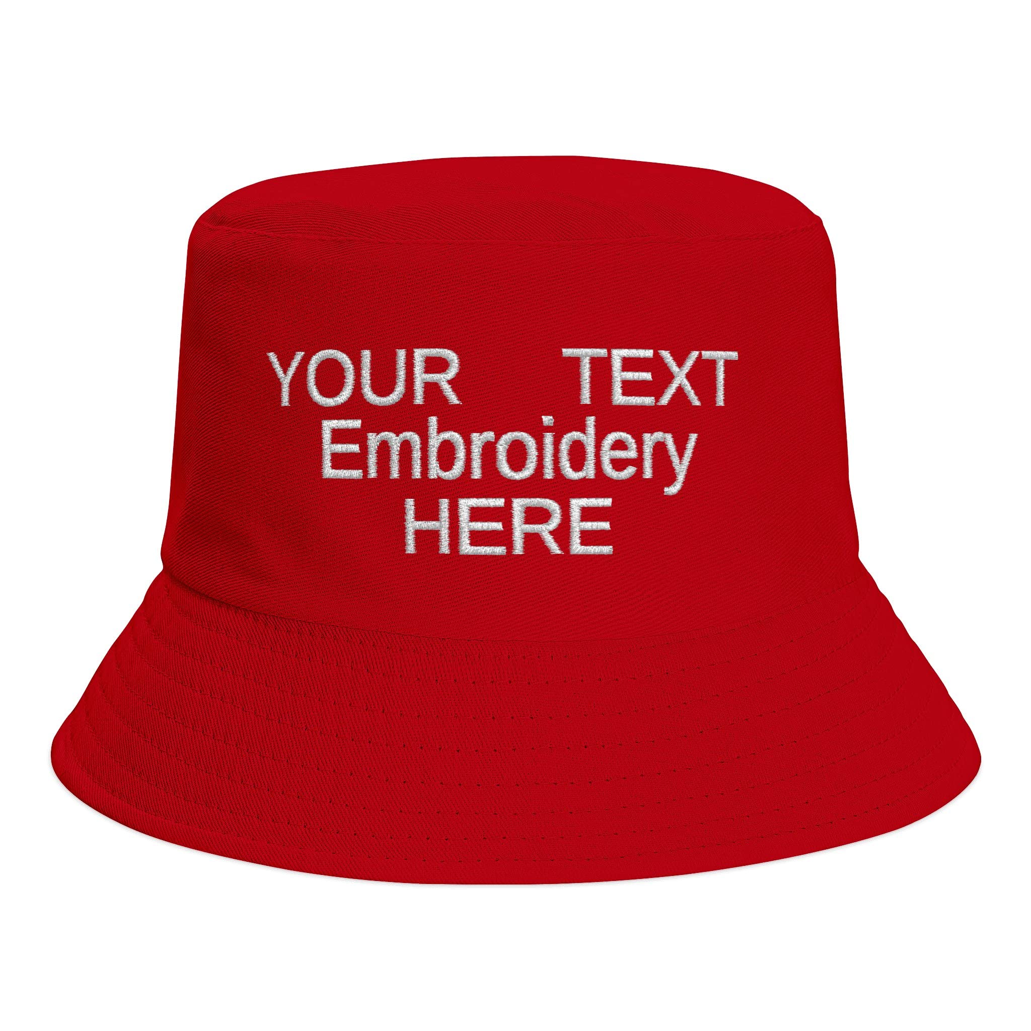 Custom Personalized Embroidery Bucket Hat - Unisex Cotton Adjustable Photo & Text Design - Black Summer Sun Hat for Beach, Fishing & Outdoor Activities