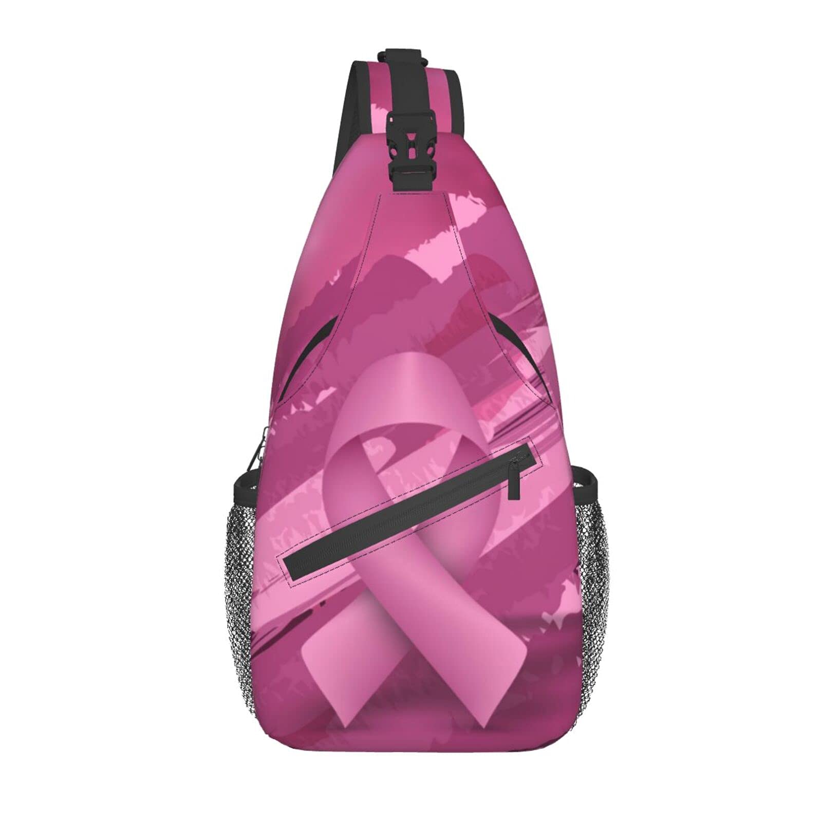 Breast Cancer Awareness Crossbody Bags for Women & Men - Lightweight Chest Shoulder Bags for Hiking, Travel & Daily Use | Perfect for Commuting, Shopping & Outdoor Activities