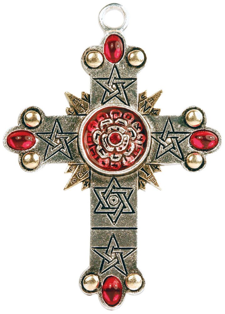 Enchanted Rose Cross Pendant - High Magick Charm Amulet Talisman for Protection & Spiritual Energy | Perfect for Wiccan Rituals, Meditation & Witchcraft Accessories