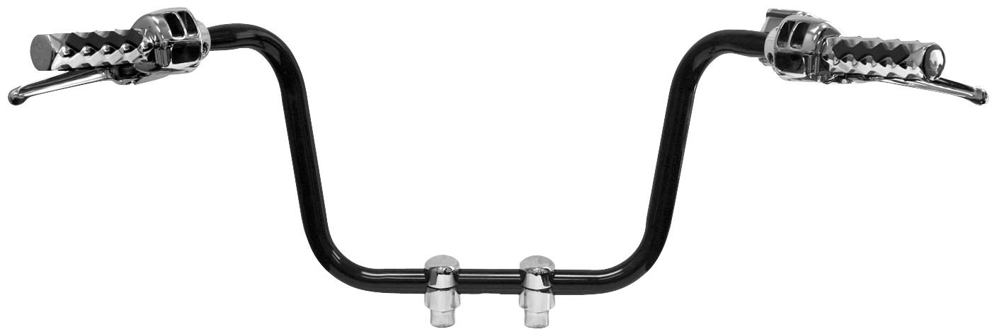 LA Choppers 16 Inch Hefty Ape Hanger Handlebars for Harley-Davidson Motorcycles - Matte Black | Comfortable Cruising & Custom Bike Builds