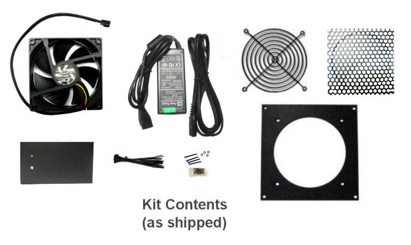 CG CabCool 901 Single 92mm Cabinet Cooling Fan Kit - Quiet Cooling Solution for Home Theaters, Gaming PCs & AV Cabinets - Perfect for Electronics Ventilation & Temperature Control