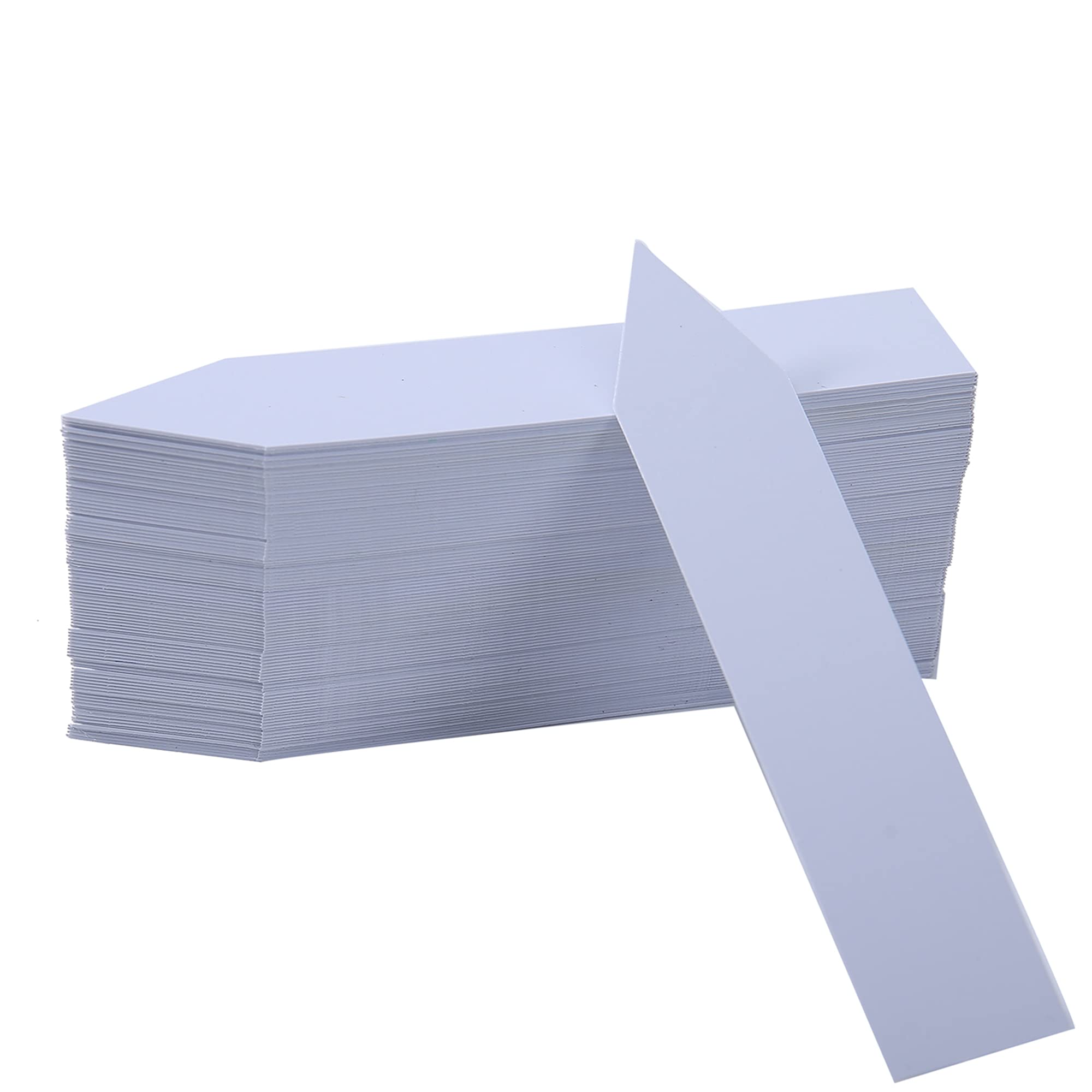 300 Pcs 4 Inch Plastic Plant Labels - Waterproof Garden Stakes for Seedlings, Herbs & Vegetables - Durable Nursery Markers for Indoor/Outdoor Gardening (White) - Perfect for Organizing Garden Beds, Pots & Greenhouses