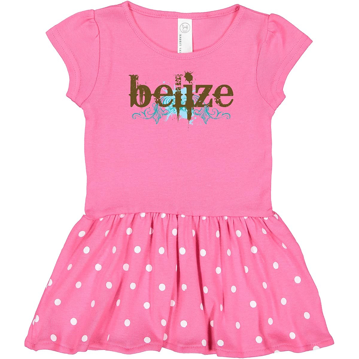 Inktastic Belize Country Grunge Infant Dress - Cute Baby Girl Outfit for Travel, Vacation & Family Photos