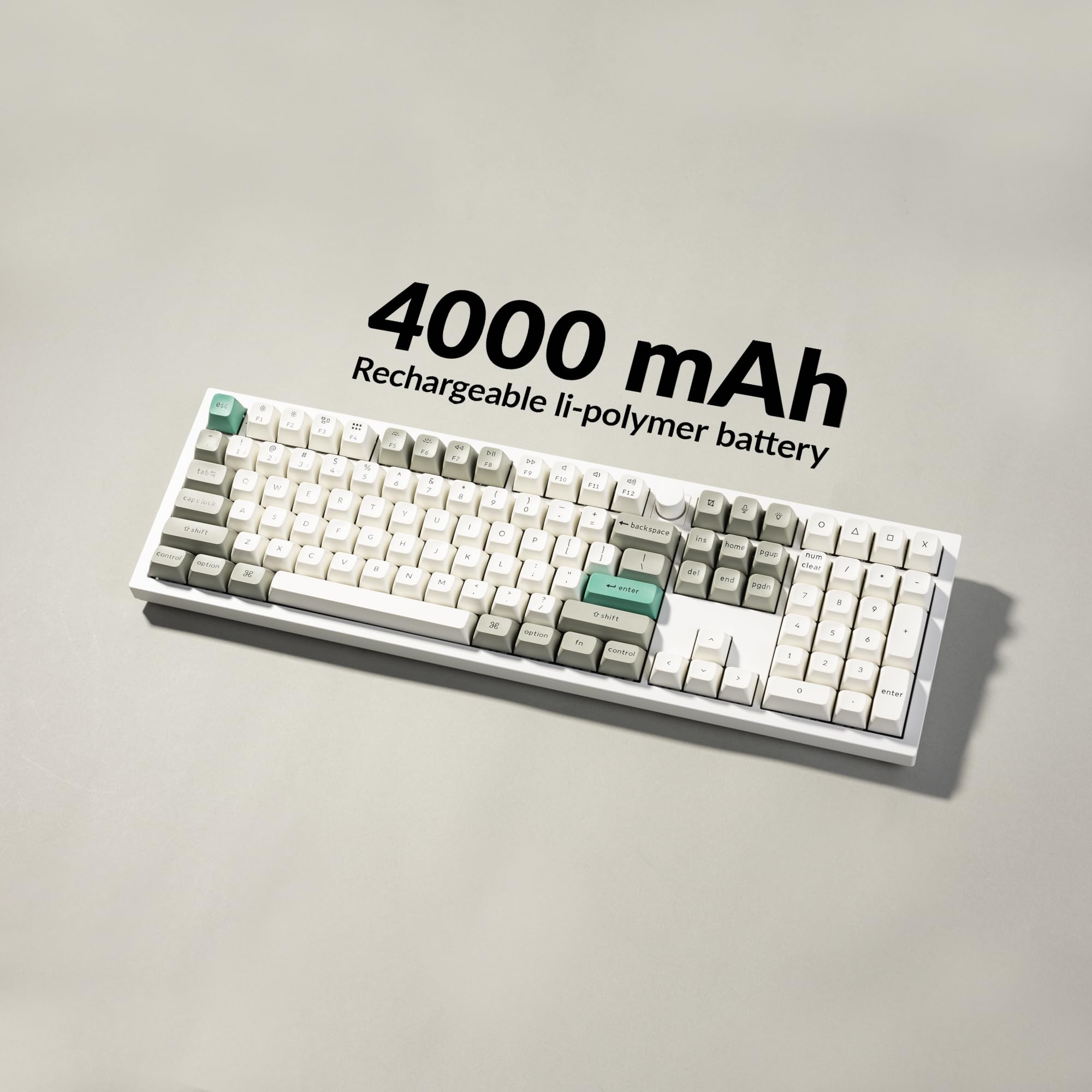 Keychron Q6 Max Custom Mechanical Keyboard - QMK/VIA Programmable, Bluetooth/2.4GHz/USB-C, Full-Size with RGB Backlit & Hot-Swappable Gateron Banana Switches for Mac/Windows/Linux (White) - Perfect for Gaming, Coding & Office Work