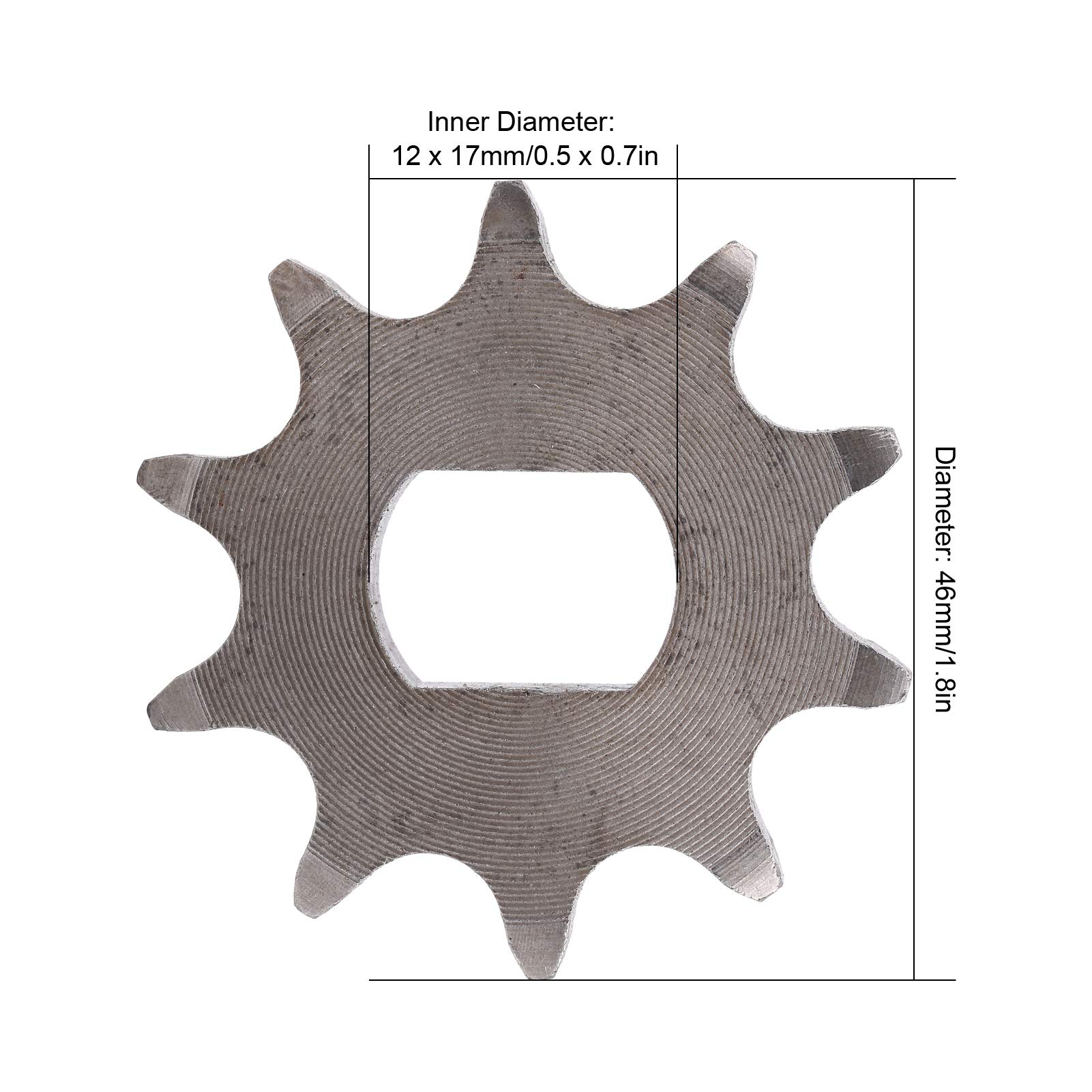 Keenso 10T Steel Sprocket - 10 Tooth Electric Motor Gear Replacement for Electric Tricycles & E-Bikes | Durable Bike Chain Sprocket for Motorcycle, Scooter & Power Transmission Systems