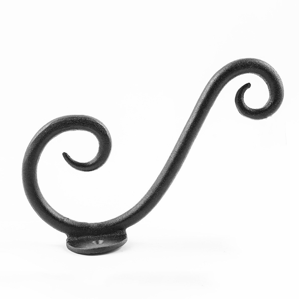 3-Pack Black Wrought Iron Wall Hooks 7