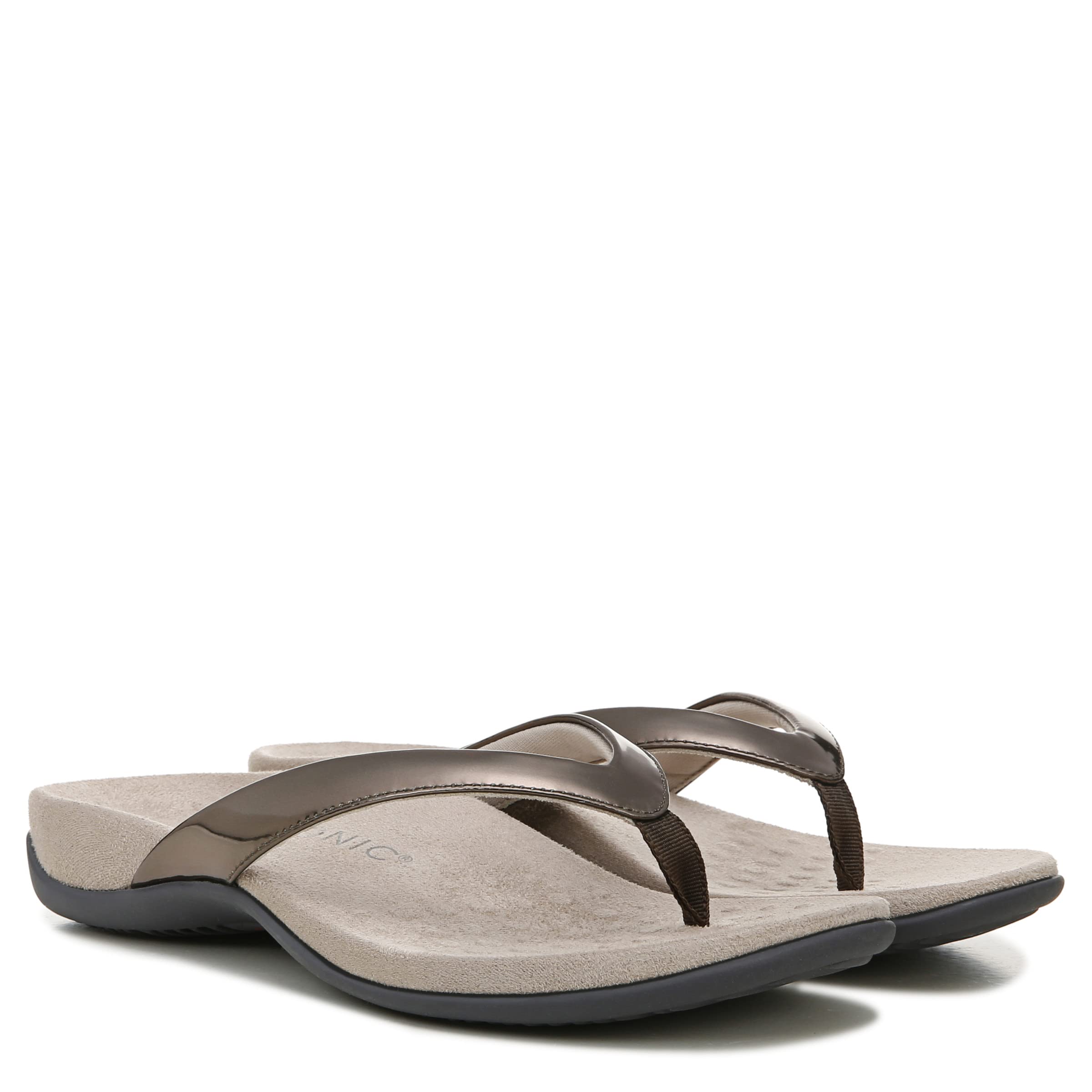 Vionic Women's Rest Dillon Toe Post Sandals - Orthotic Arch Support Flip Flops with Three-Zone Comfort Technology | Best Supportive Sandals for Women with Foot Pain | Perfect for Beach, Pool, and Summer Walking