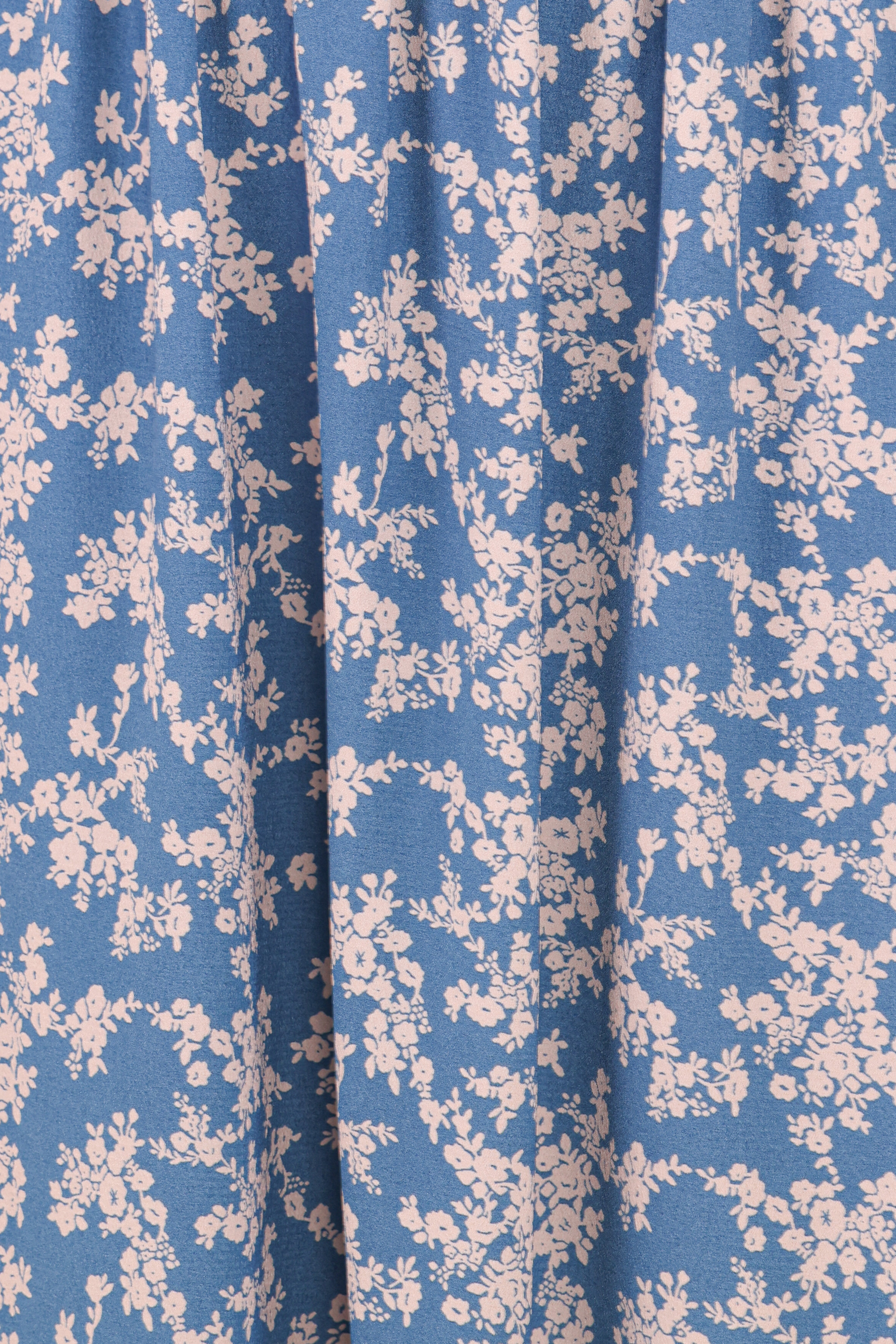 Aine Women's Midi Dress - Blue Floral Print Summer Casual Dress for Beach, Party & Everyday Wear