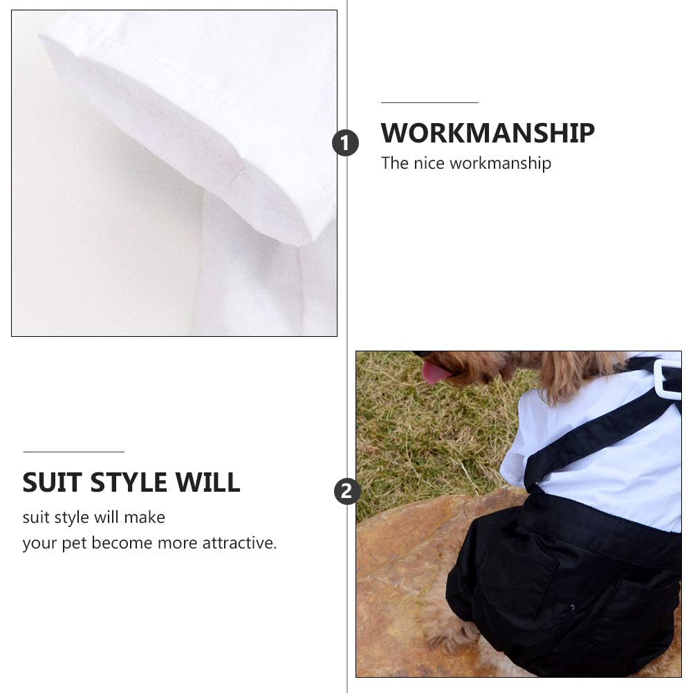 Dog Formal Wear Bow Tie Outfit - Stylish Pet Costume for Parties & Events