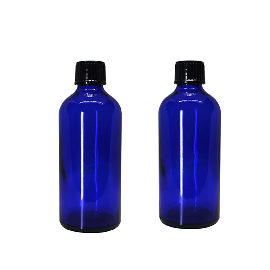 PHARCOS 100ml Blue Glass Essential Oil Bottle with Black Cap & Dropper - Leak Proof, Durable, Reusable for DIY Perfume, Aromatherapy, Skincare - Perfect for Home Spa, Gift Sets & Travel Use