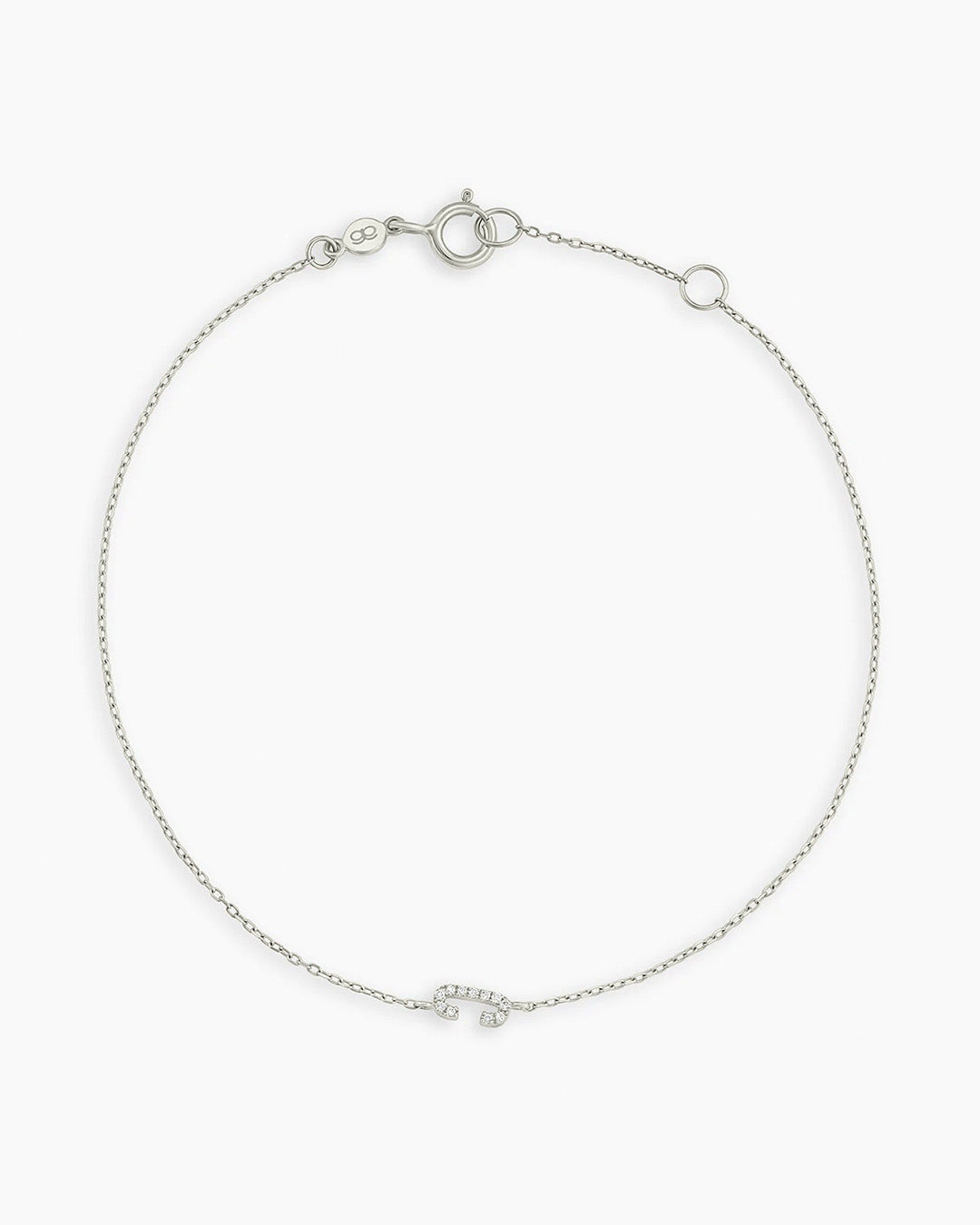 Diamond Pavé Alphabet Bracelet - Personalized Initial Letter Bracelet for Women, Sterling Silver or Gold Plated, Elegant Gift for Birthday, Anniversary, Valentine's Day | Perfect for Everyday Wear & Special Occasions