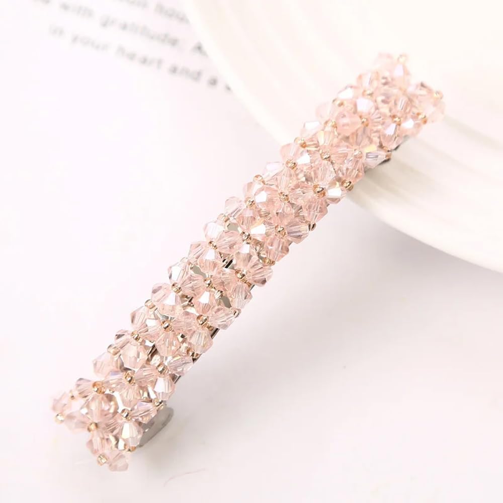 Shining Diva Fashion Crystal Hair Clips for Women, Girls & Kids - Elegant French Barrette Hair Accessories Set for Parties, Weddings & Daily Wear