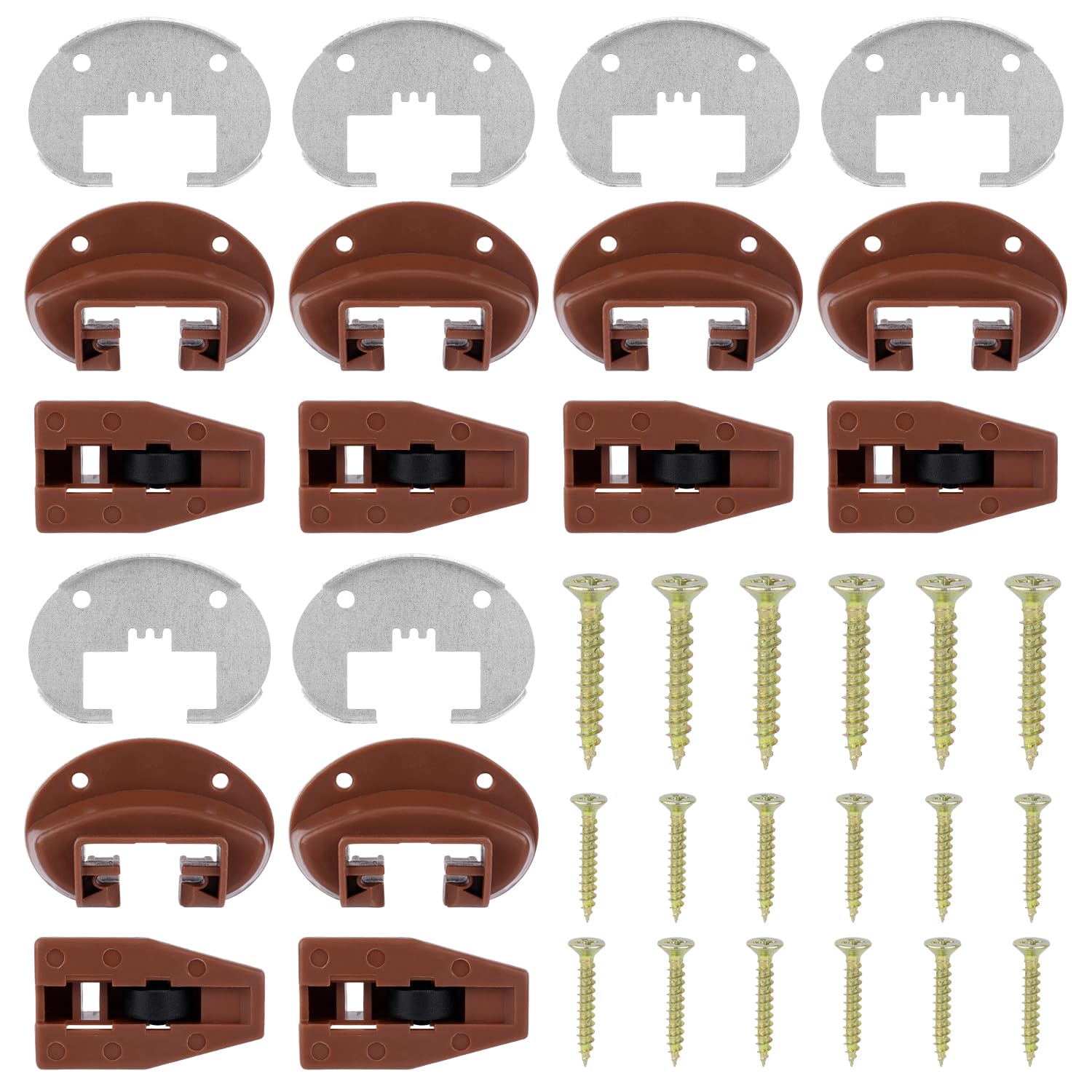 6 Sets Kenlin Rite-Trak II Enhanced Commercial Drawer Slides Replacement Kit - Heavy Duty Metal Backing & Roller Guide for Dresser, Cabinet, and Furniture Repair | Perfect for Home, Office, and Commercial Use