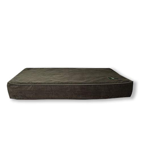 Hunt & Wilson Luxury Memory Foam Dog Bed for Medium & Large Dogs - Orthopedic Support, Waterproof Cover, Olive Green - Perfect for Home, Crate & Travel Use