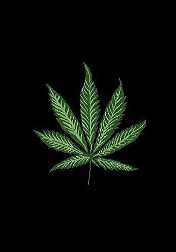 Champion Rugs Cannabis Leaf Novelty Area Rug - Black & Green Design (5'3