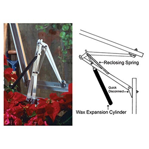 Vktech Automatic Greenhouse Window Opener - Heat Sensitive Ventilation System for Agriculture & Hydroponics - Perfect for Cooling, Airflow Control in Greenhouses & Grow Tents