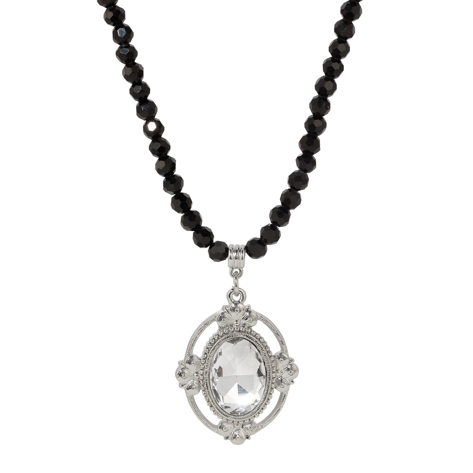 Silver Tone And Crystal Clear