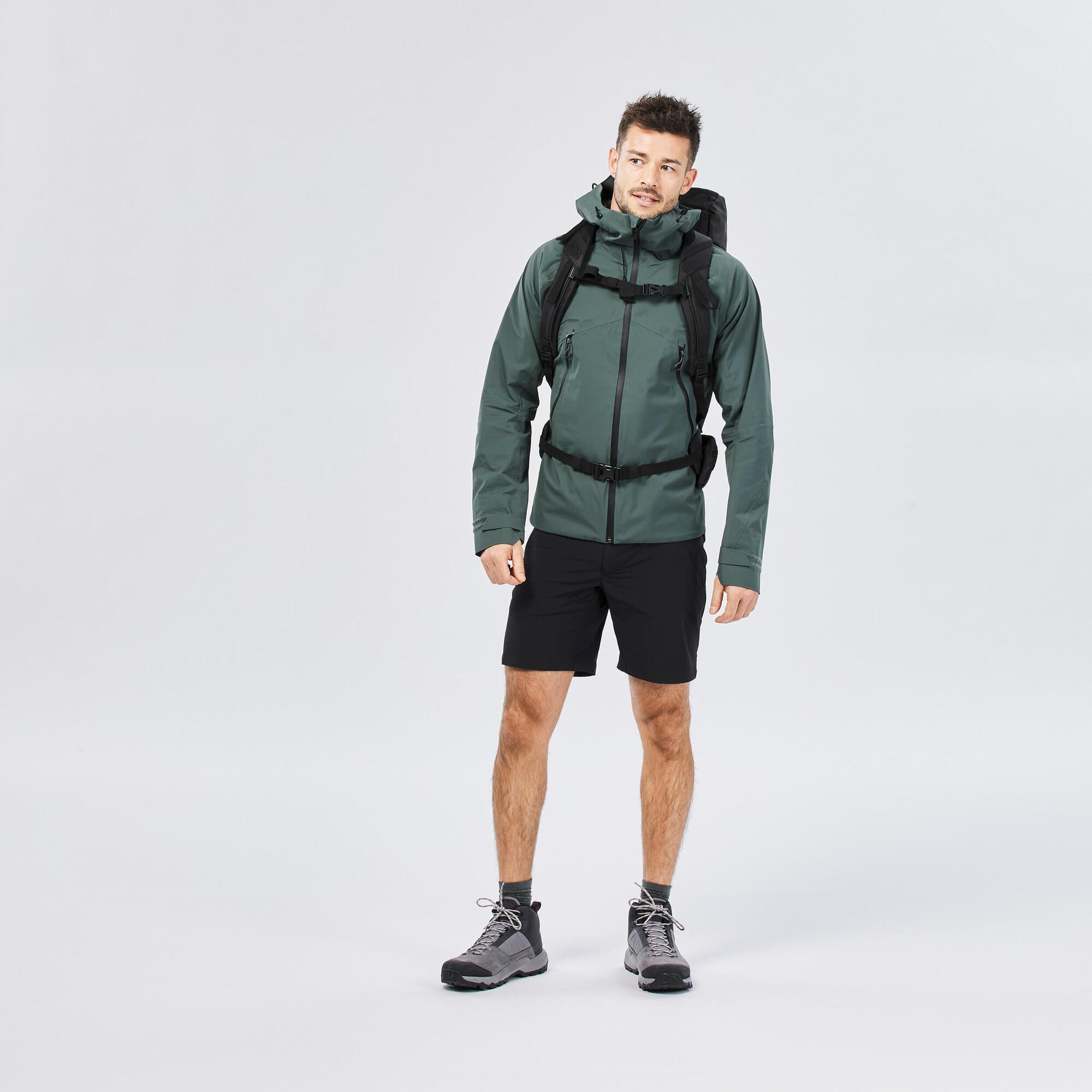 Quechua Men's MH500 Lightweight Waterproof Hiking Jacket - Outdoor Trekking, Camping & Mountain Climbing Gear