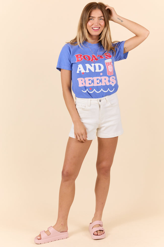 Boats And Beers Blue Graphic T-Shirt for Men - Casual Summer Outfit for Beach, Boating & Outdoor Activities