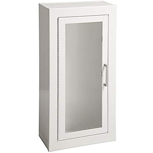 1013F10 Full Glass Surface Mount Fire Extinguisher Cabinet - Wall-Mounted Safety Storage for Home, Office & Commercial Use