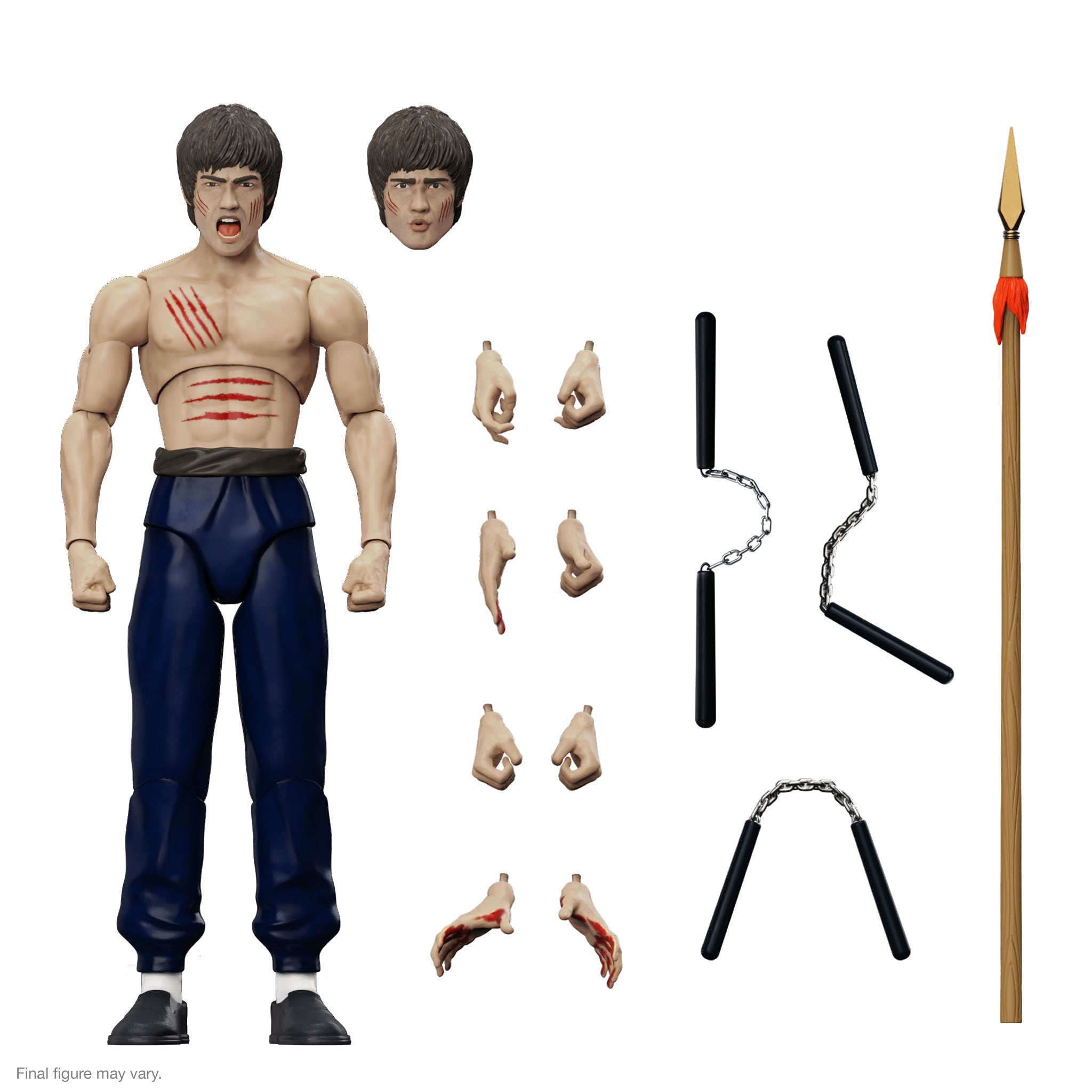 Super7 Bruce Lee The Fighter Ultimates! Action Figure - Collectible Martial Arts Movie Memorabilia for Display & Gift Giving