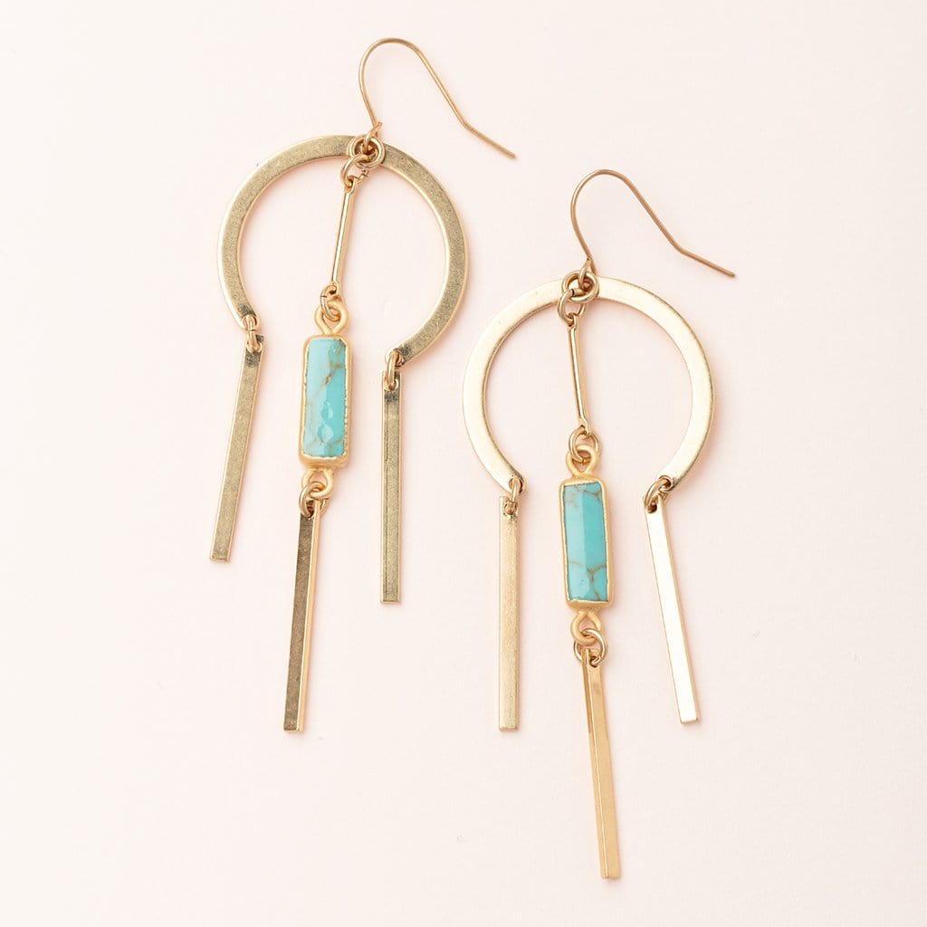 Turquoise Dream Catcher Chandelier Earrings for Women - Handmade Boho Jewelry with Natural Stone - Perfect for Festivals, Weddings & Boho Fashion