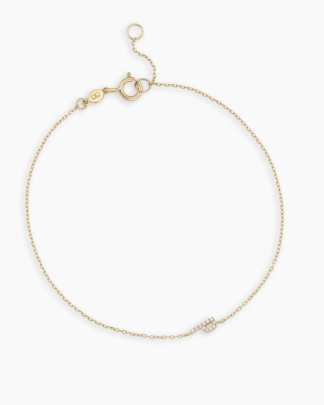 Diamond Pavé Alphabet Bracelet - Personalized Initial Letter Bracelet for Women, Sterling Silver or Gold Plated, Elegant Gift for Birthday, Anniversary, Valentine's Day | Perfect for Everyday Wear & Special Occasions