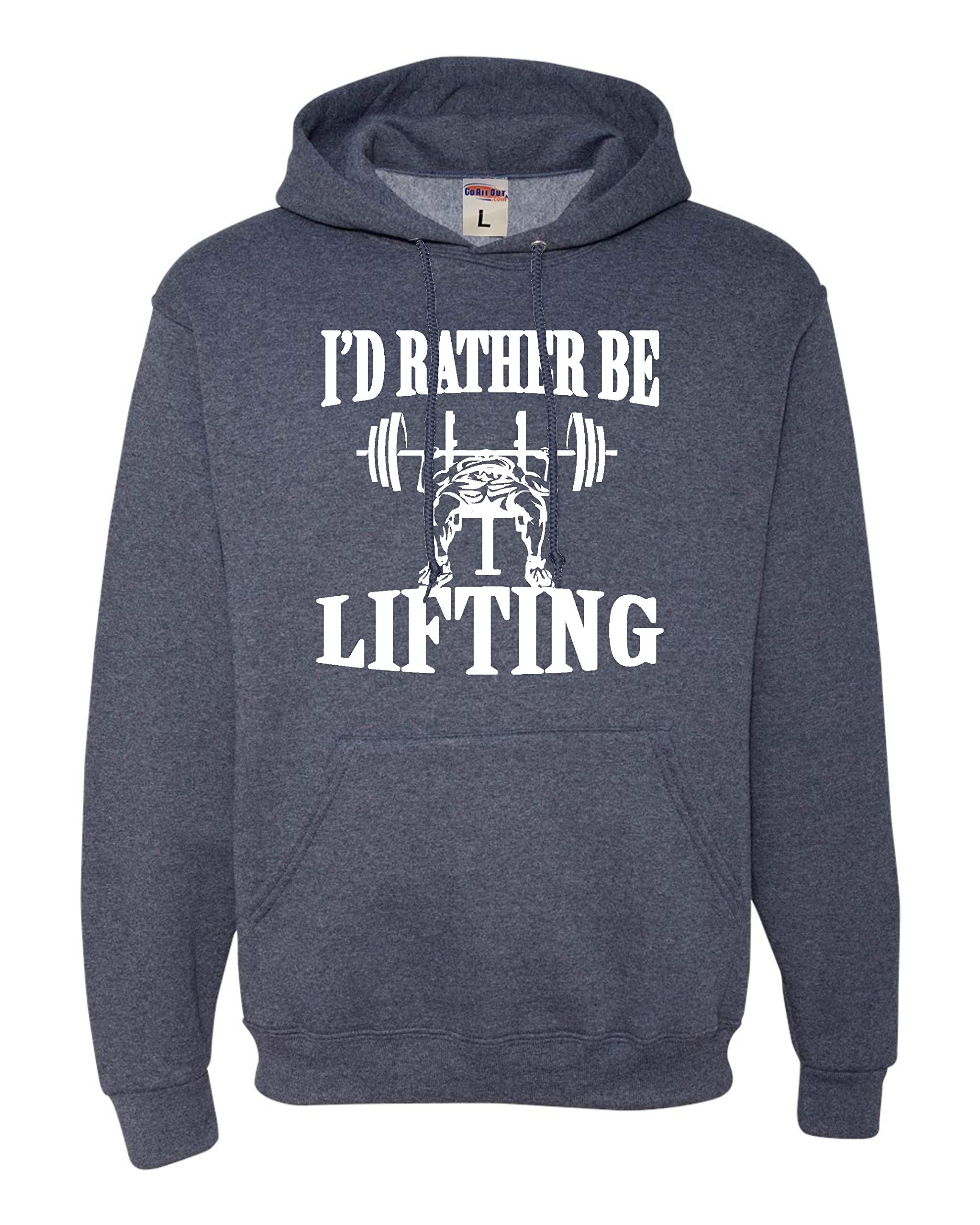 Funny Weightlifting Hoodie - 'I'd Rather Be Lifting' Gym Sweatshirt for Men & Women | Perfect for Workouts, Fitness Enthusiasts & Gym Lovers
