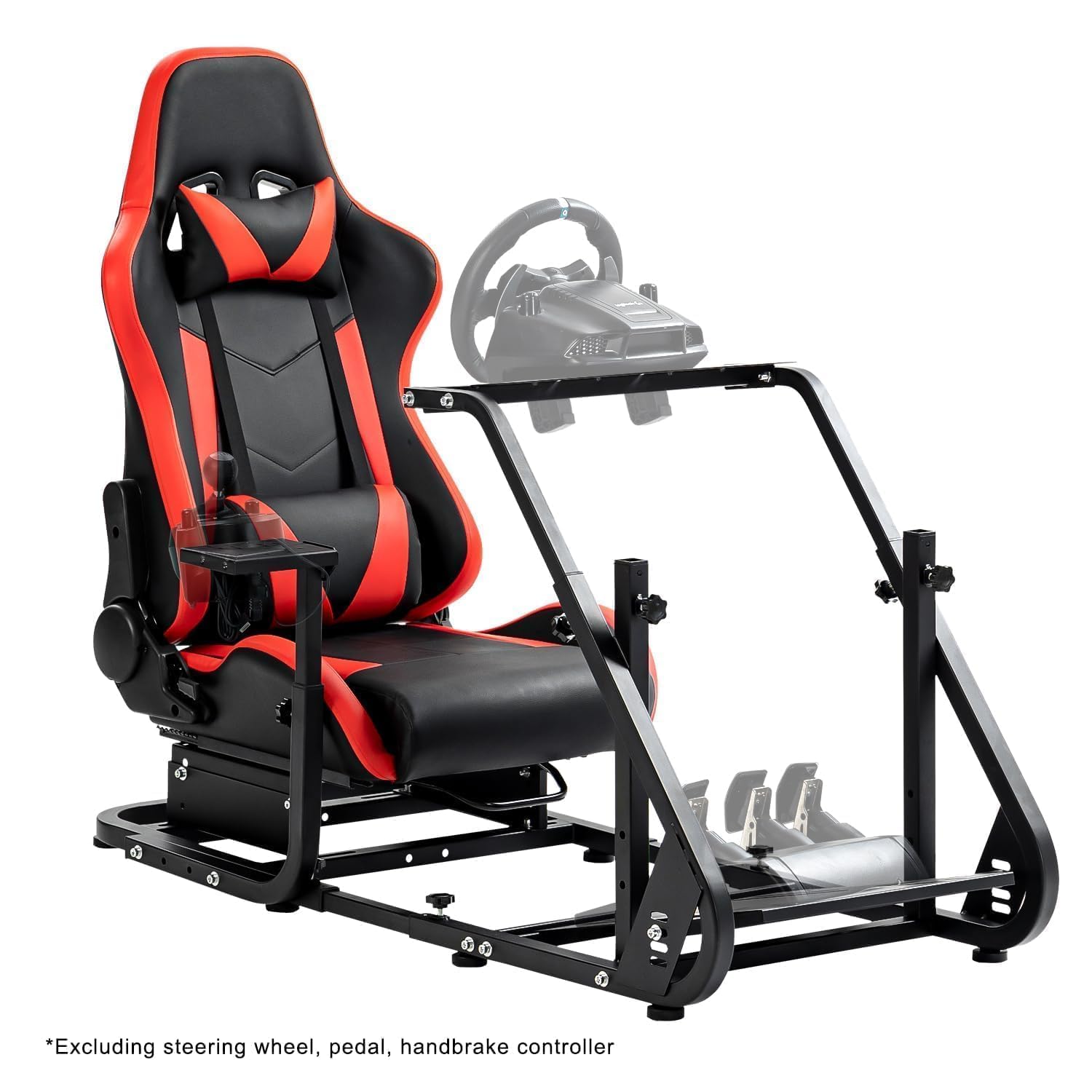 Anman G920 G923 Racing Simulator Cockpit with Adjustable Red Racing Seat - Compatible with Xbox, Logitech, Thrustmaster T300, Fanatec (Wheel/Shifter/Pedals Not Included) - Perfect for TV Gaming, VR Racing, and Home Simulation Setups