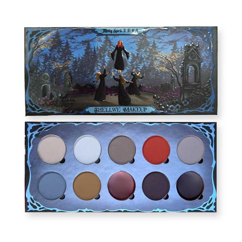 Shellwe Makeup Misty Spirit 10-Color All Matte Eyeshadow Palette - Long Lasting Pigmented Neutral Shades for Everyday & Party Makeup Looks