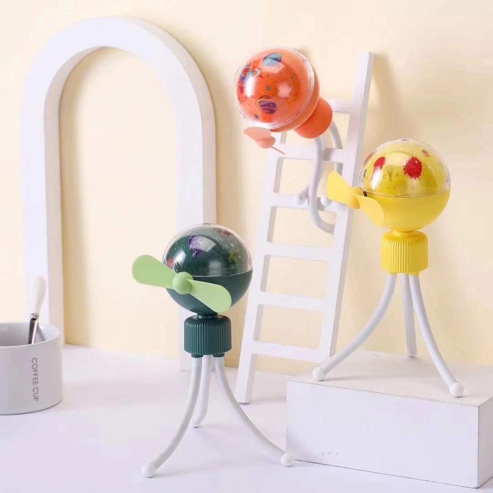 CHAW Portable Handheld Stroller Fan with Adjustable Tripod - 360° Flexible Octopus Fan with Starry Night Projection Light & Phone Holder - Perfect for Office, Car, Travel, Baby Strollers & Outdoor Activities